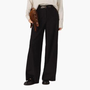 maje Black Wide Legged Trousers NWT